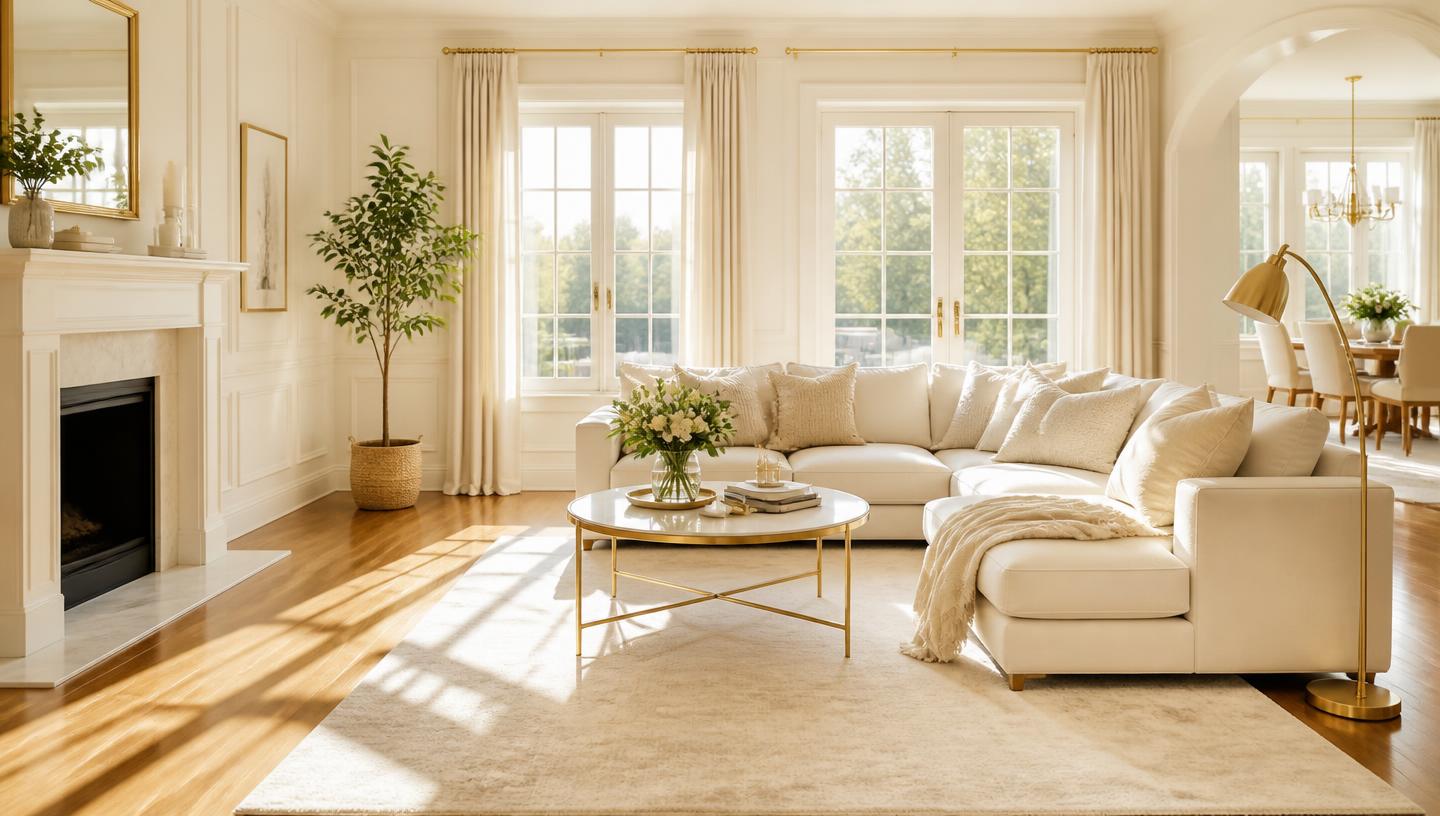 A bright, clean and comfortable living room